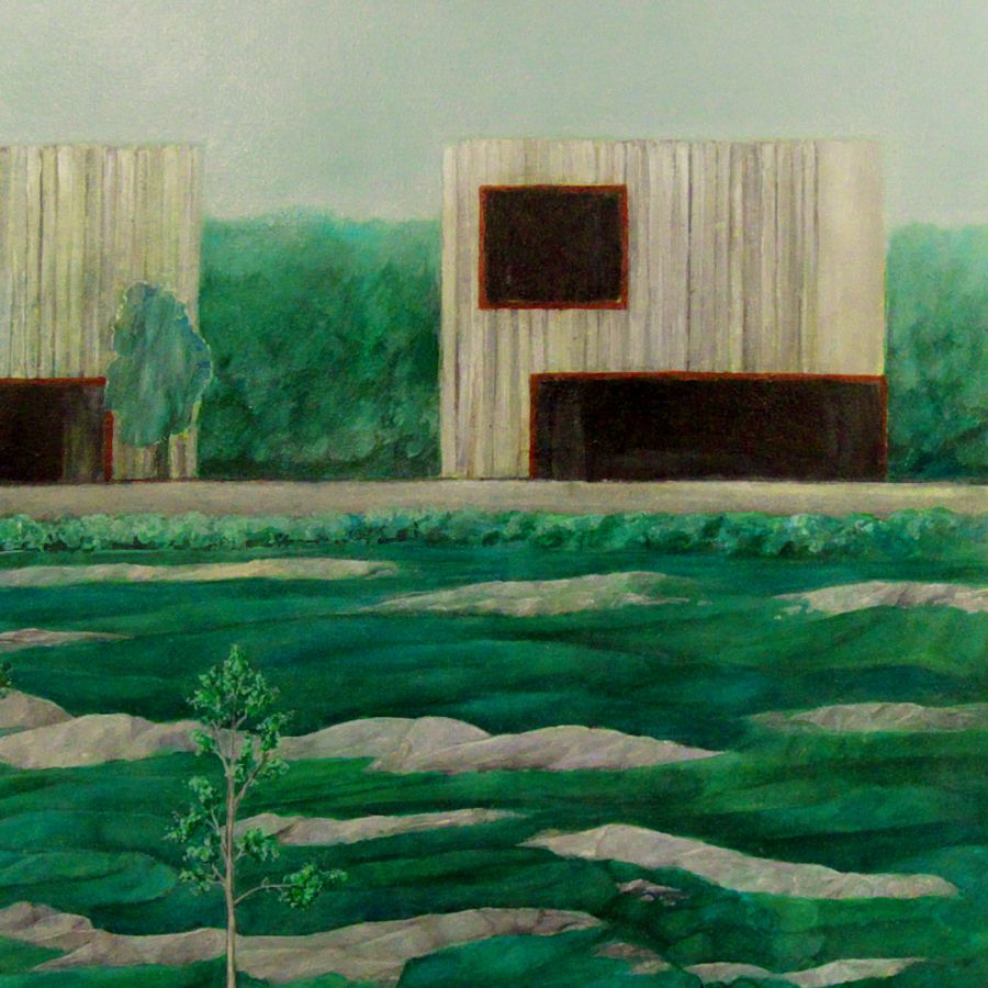 Herwig Gillerke, Another Green World (Brian Eno) - 2015- Acryl auf Leinwand