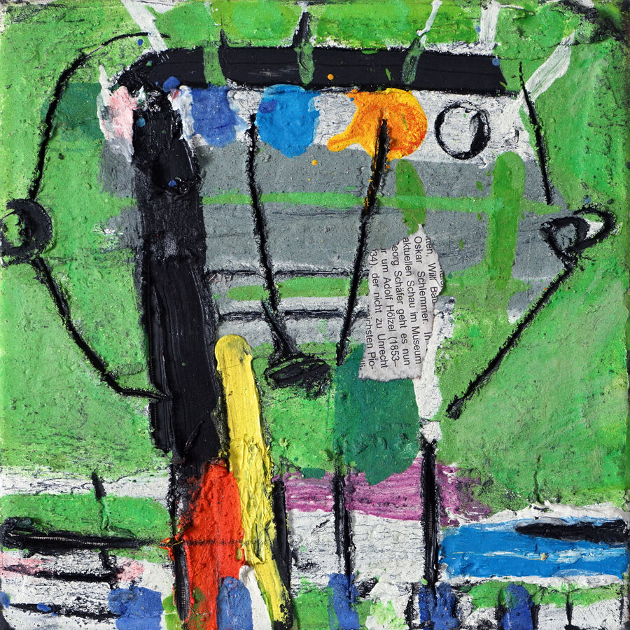 Menno Fahl, Kopf in Grün, 2020, Öl auf Leinwand, 20x20cm